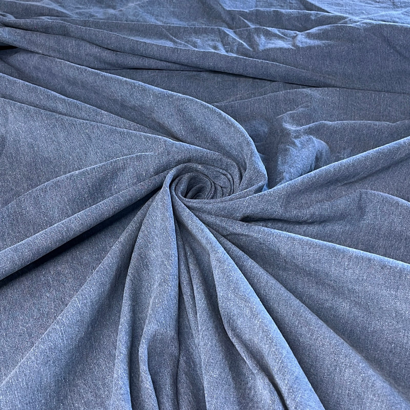 Blue Ozone Washed Denim - Waterless Washed Denim