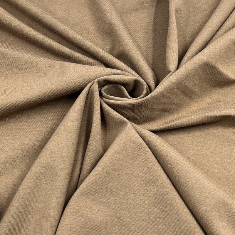 Mocha Bamboo Jersey - 250GSM, Bamboo/Cotton/Lycra, 60" Wide - SKU 8240 #S810/811