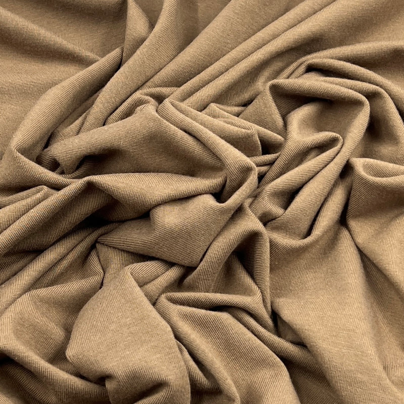 Mocha Bamboo Jersey - 250GSM, Bamboo/Cotton/Lycra, 60" Wide - SKU 8240 #S810/811