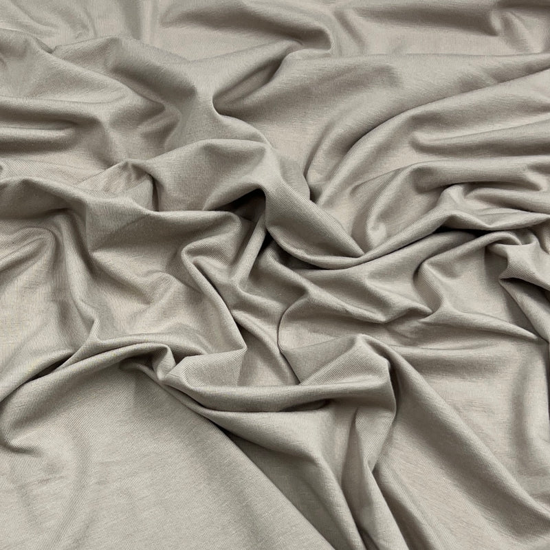 Taupe Bamboo Jersey - 200GSM, Bamboo/Cotton/Lycra, 60" Wide - SKU 8240 #S810/811