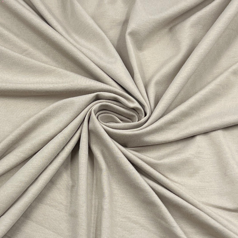 Taupe Bamboo Jersey - 200GSM, Bamboo/Cotton/Lycra, 60" Wide - SKU 8240 #S810/811