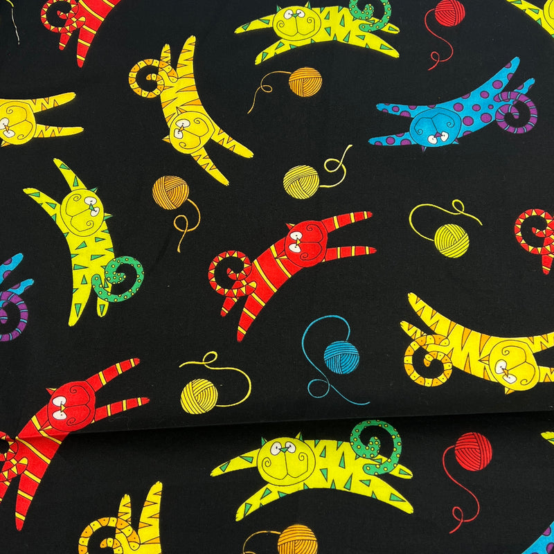 Meow You Doing? by Patrick Lose for Timeless Treasures | 100% Cotton Quilting Fabric