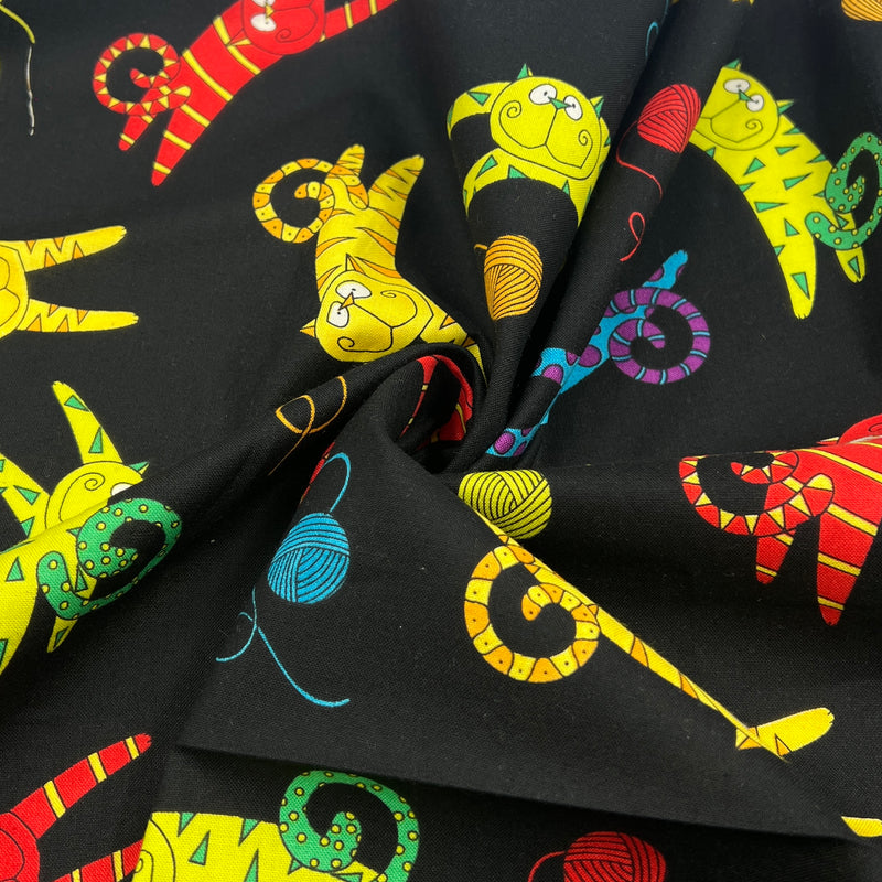 Meow You Doing? by Patrick Lose for Timeless Treasures | 100% Cotton Quilting Fabric