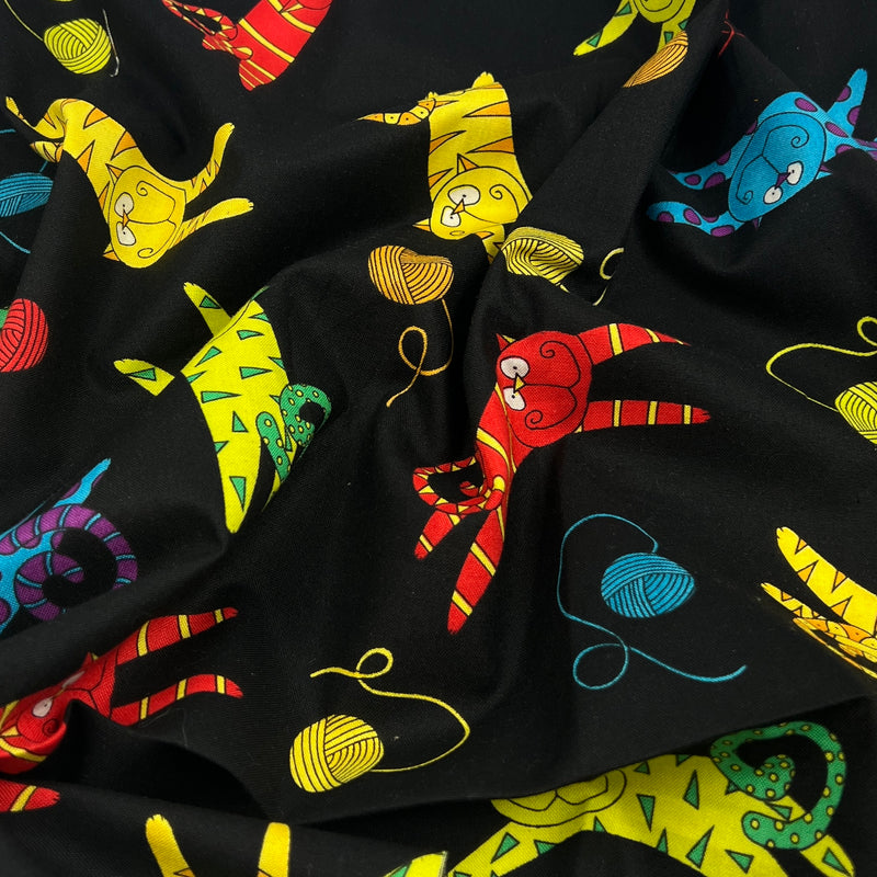 Meow You Doing? by Patrick Lose for Timeless Treasures | 100% Cotton Quilting Fabric