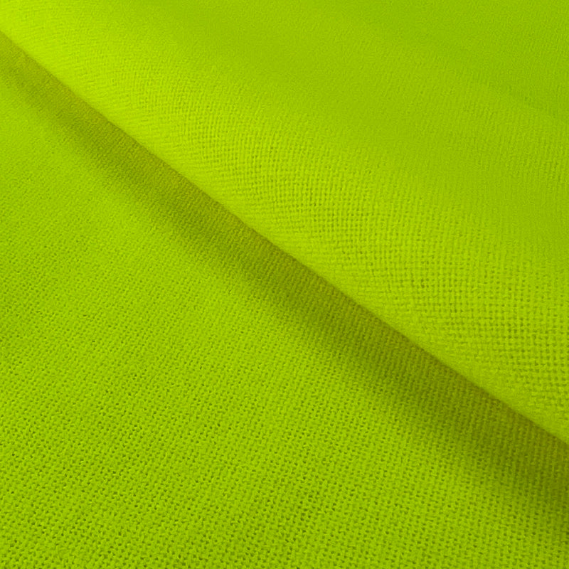 Mock-Linen Cotton Shirting - Safety Yellow | REMNANTS