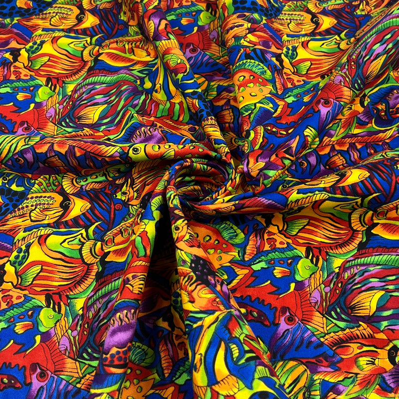 Rainbow Reef by Hoffman International Fabrics | 100% Cotton Quilting Fabric