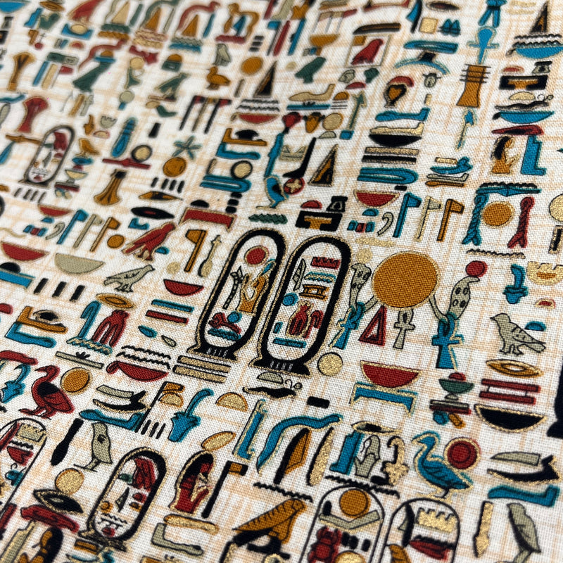Sphinx Pharoah - Luxor Egyptian Print by Timeless Treasures | 100% Cotton Quilting Fabric