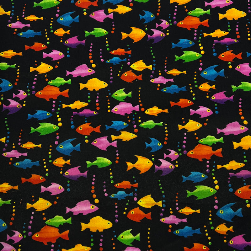 Rainbow Fish Trails | 100% Cotton Quilting Fabric