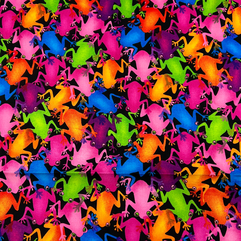 Funny Frogs by Hi Fashion Fabrics | 100% Cotton Quilting Fabric