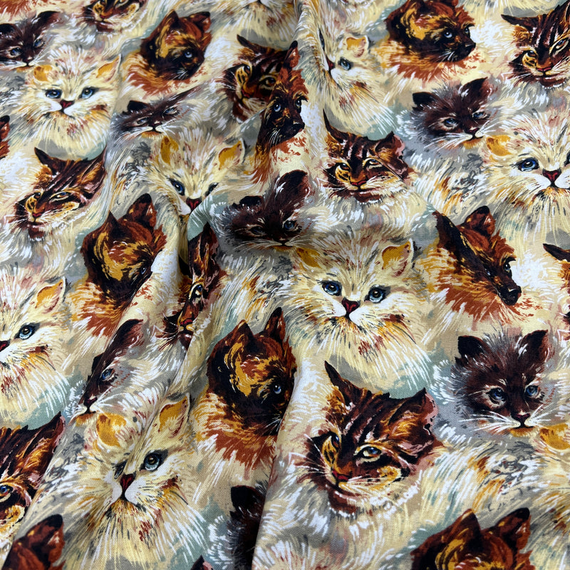 Mini Feline by Alexander Henry Fabrics | 100% Cotton Quilting Fabric