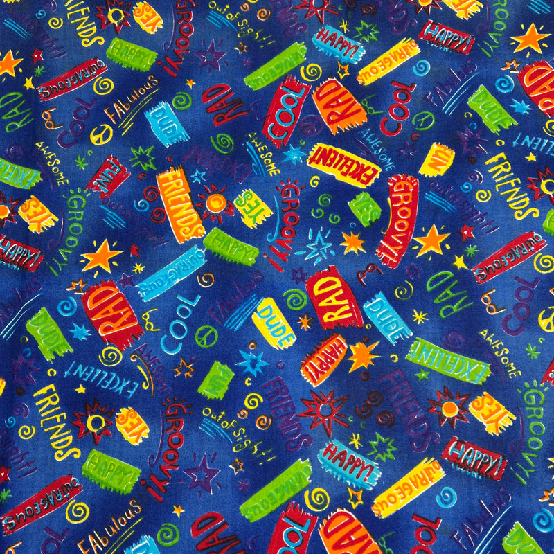 Rainbow Rascals on Blue by Hoffman International Fabrics | 100% Cotton Quilting Fabric