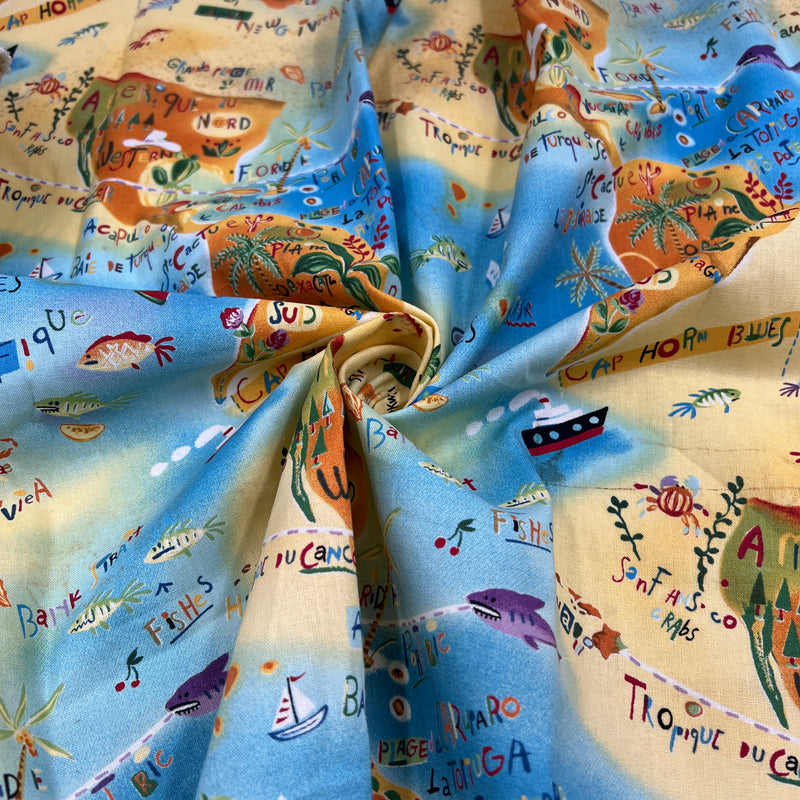 Cape Horn Blues by Phillip de Leon | 100% Cotton Quilting Fabric
