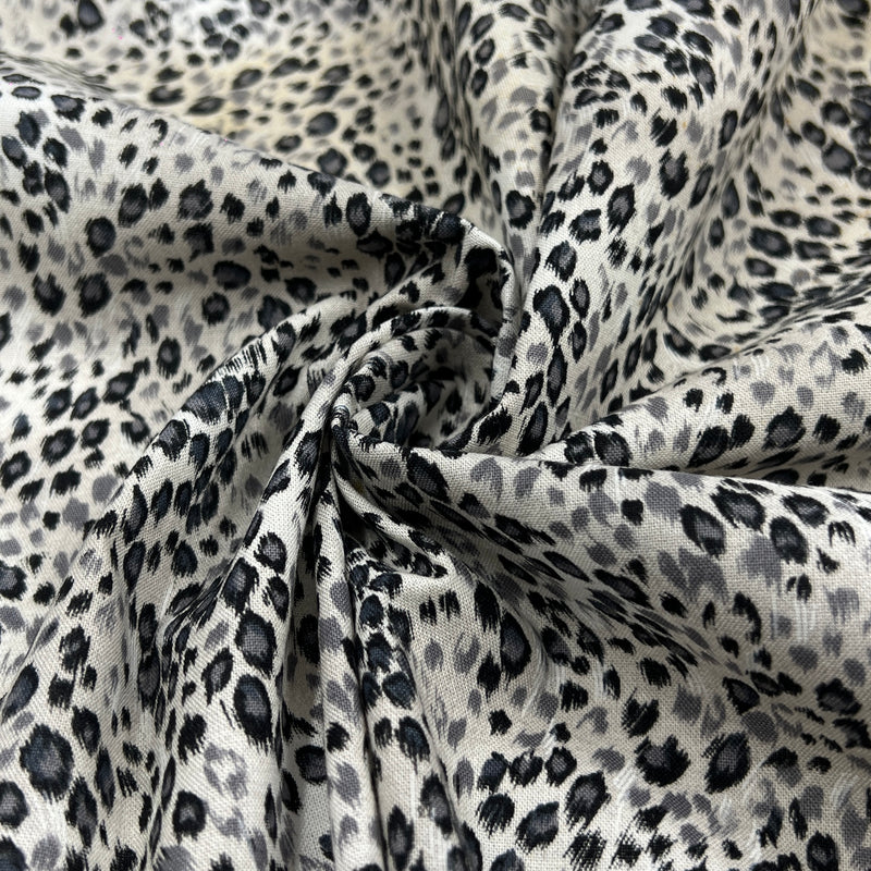 Grey Leopard by Timeless Treasures | 100% Cotton Quilting Fabric