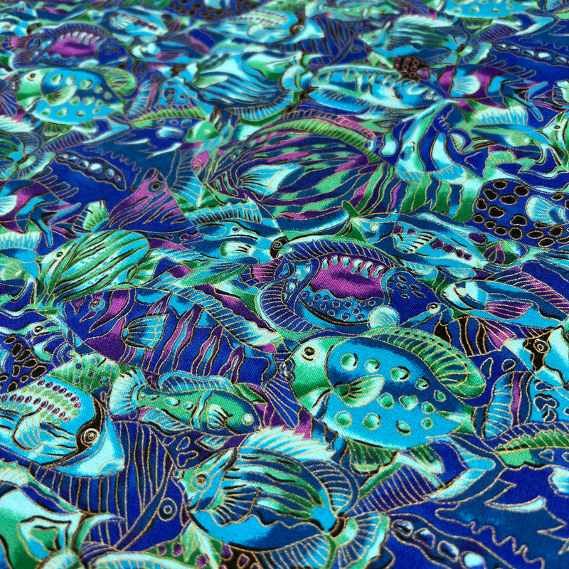 Paradise Reef by Hoffman International Fabrics | 100% Cotton Quilting Fabric
