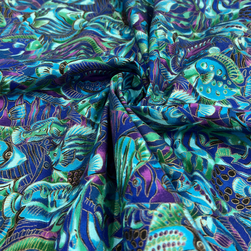 Paradise Reef by Hoffman International Fabrics | 100% Cotton Quilting Fabric