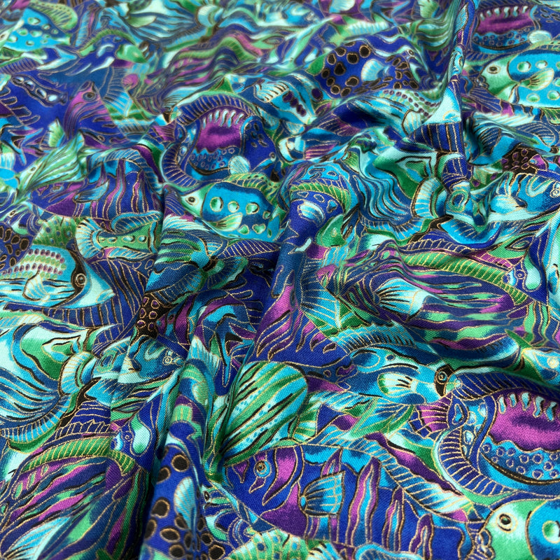 Paradise Reef by Hoffman International Fabrics | 100% Cotton Quilting Fabric