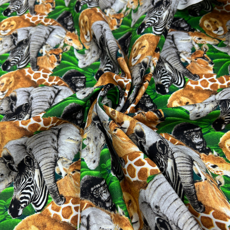 Jungle Animals by Hoffman International Fabrics | 100% Cotton Quilting Fabric
