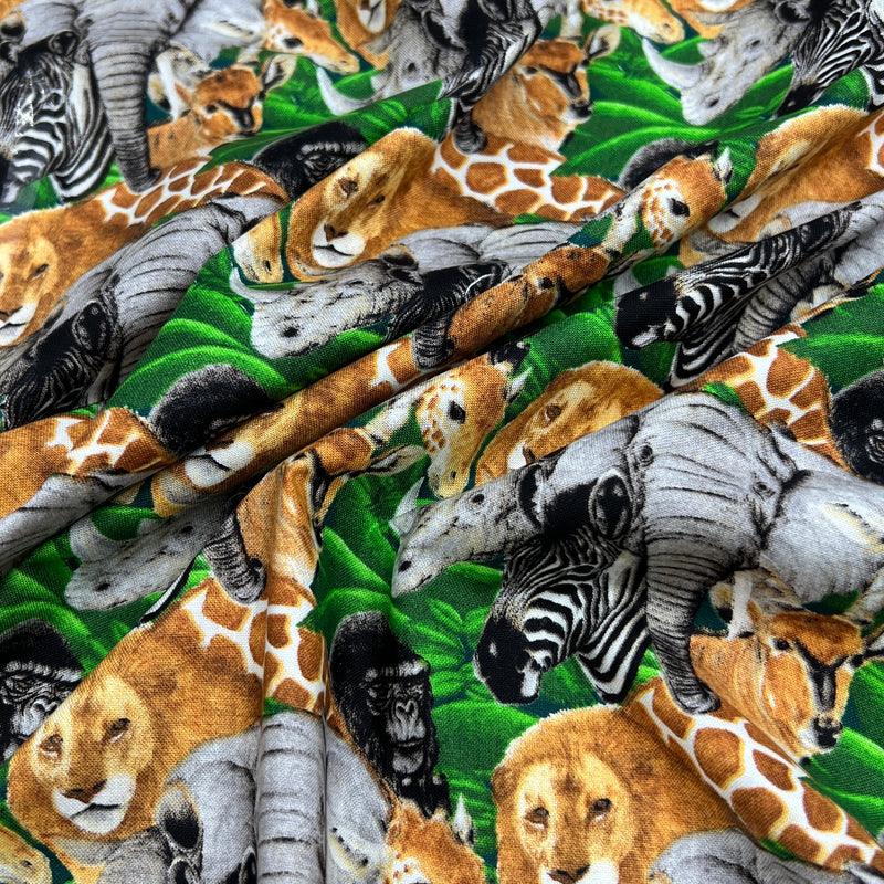 Jungle Animals by Hoffman International Fabrics | 100% Cotton Quilting Fabric