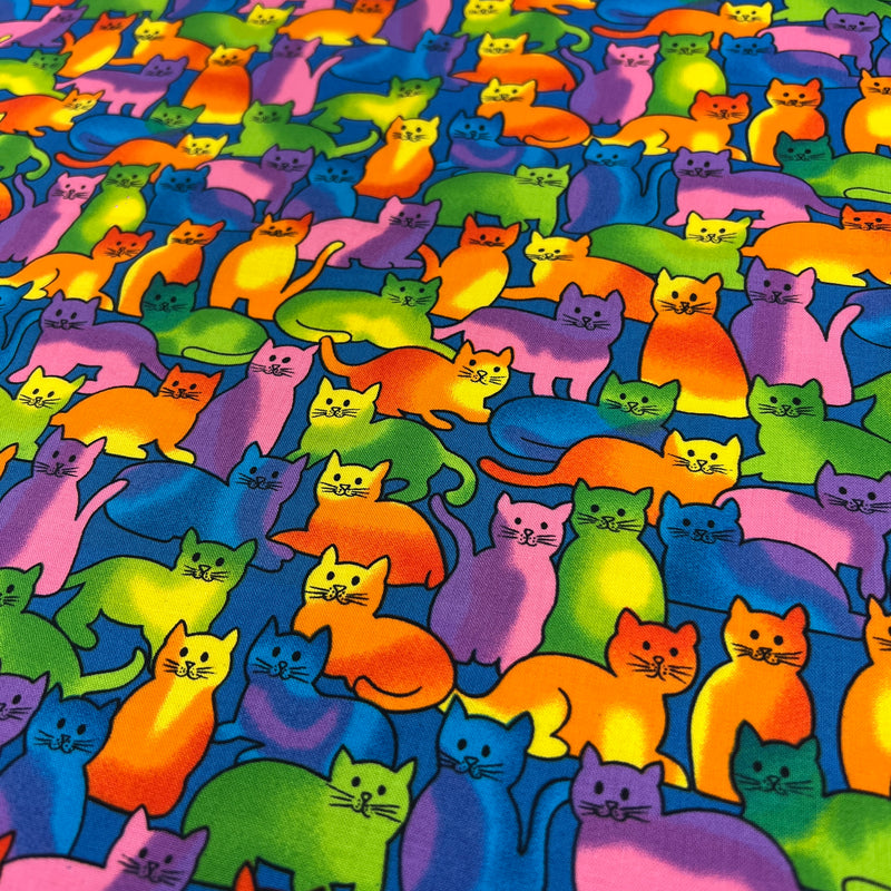 Rainbow Cats by Hoffman International Fabrics | 100% Cotton Quilting Fabric