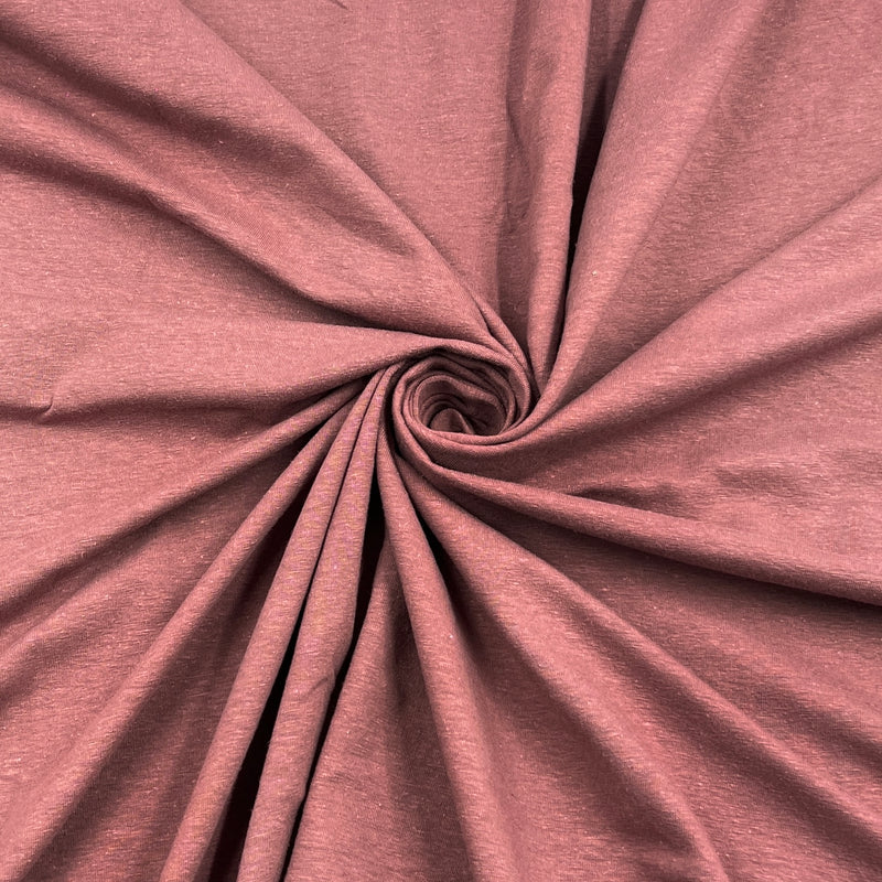 Rose Heather Nub Jersey - 220GSM, Cotton/Lycra, 60" Wide - SKU 8250