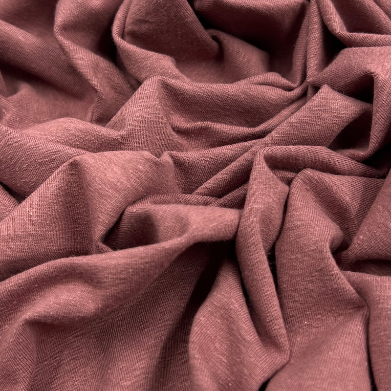 Rose Heather Nub Jersey - 220GSM, Cotton/Lycra, 60" Wide - SKU 8250