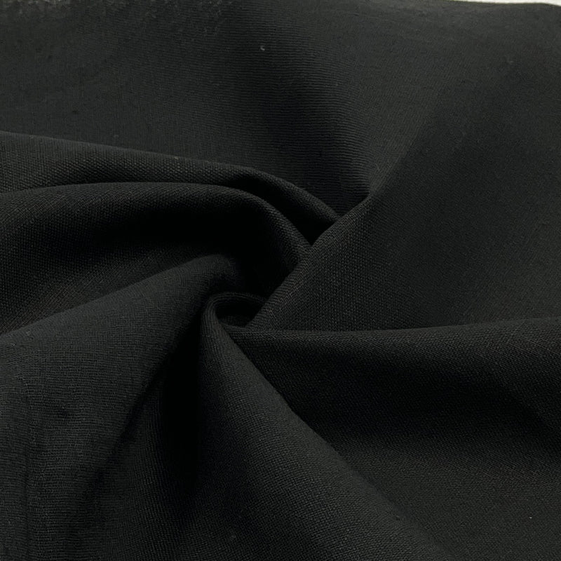 Black Linen Blend - Project-Sized Remnant Pieces