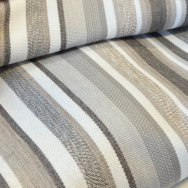 Home Décor Cuts - Taupe & Grey Stripe | 46" REMNANT