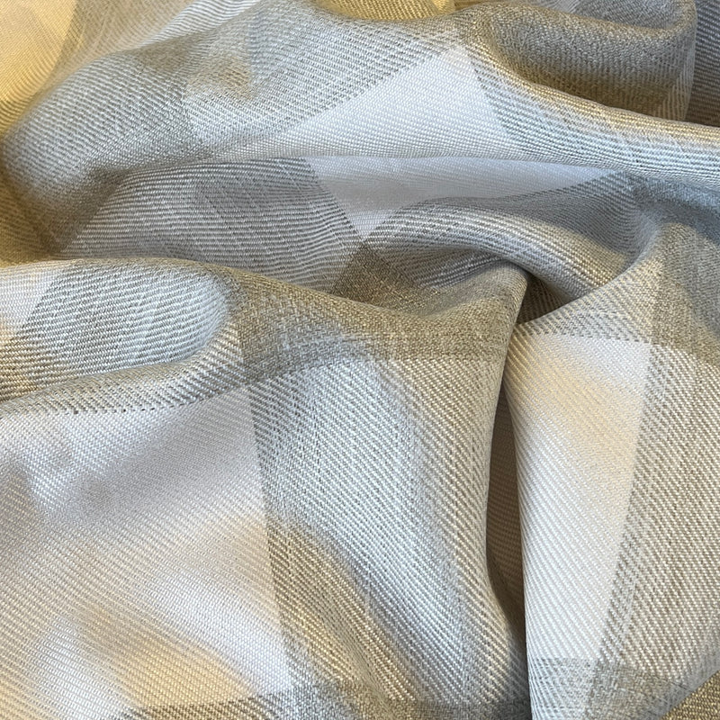 Home Décor Cuts - Grey 4" Check | 54" REMNANT