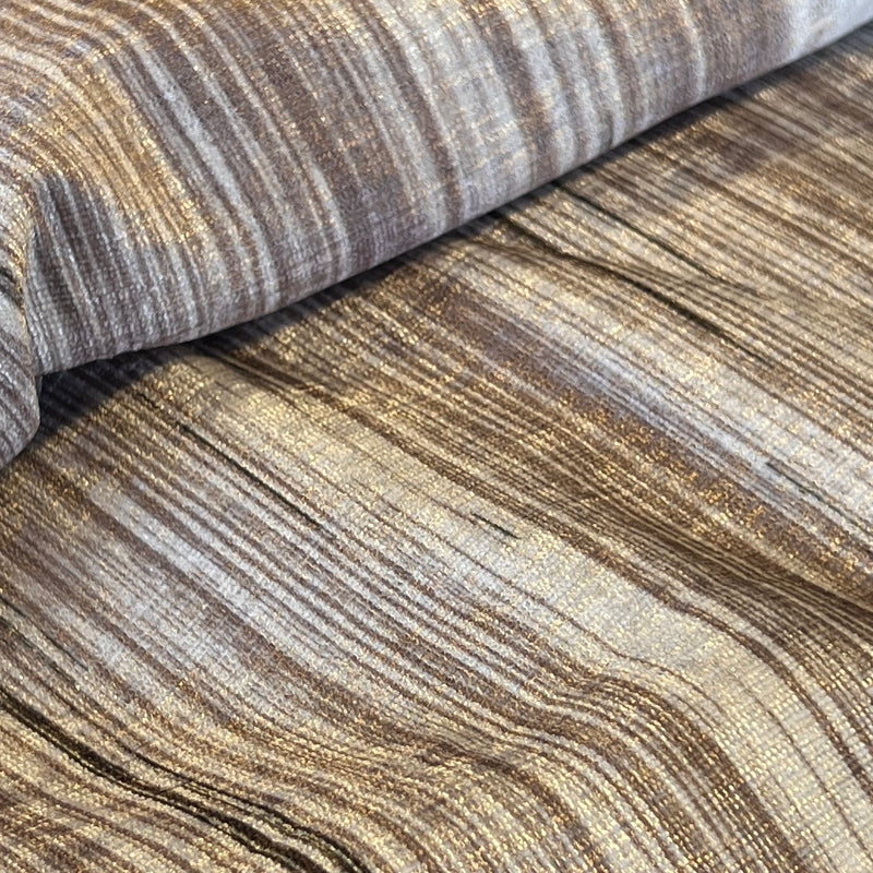 Home Décor Cuts - Taupe & White Brushed Streaked Effect | 118" REMNANT