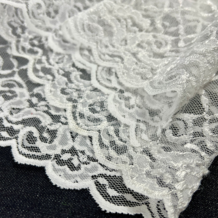 Scalloped Lattice Lace Trim - Optic