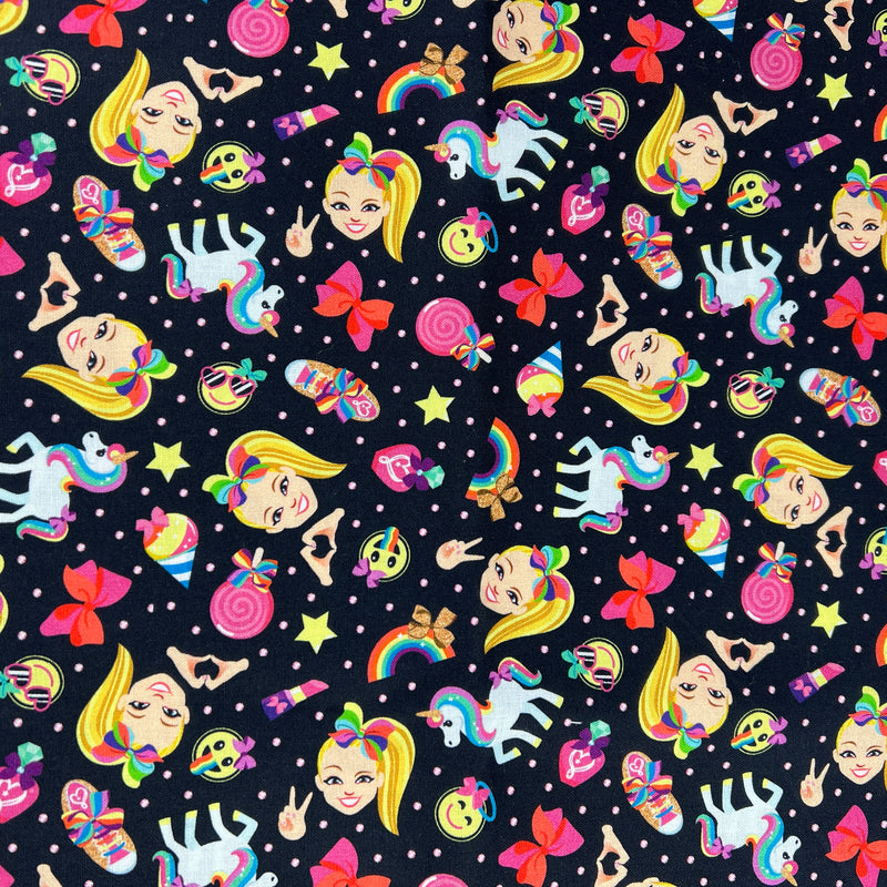Disney Cotton Prints - JoJo Siwa/Kid in a Candy Store | 72" REMNANT