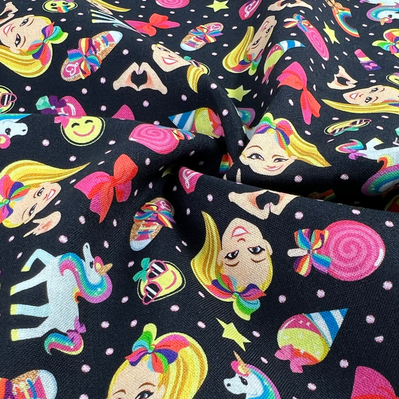 Disney Cotton Prints - JoJo Siwa/Kid in a Candy Store | 72" REMNANT