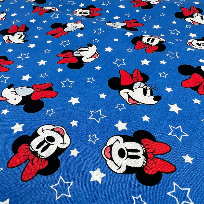 Disney Cotton Prints - Minnie Mouse Blue Stars | 72" REMNANT