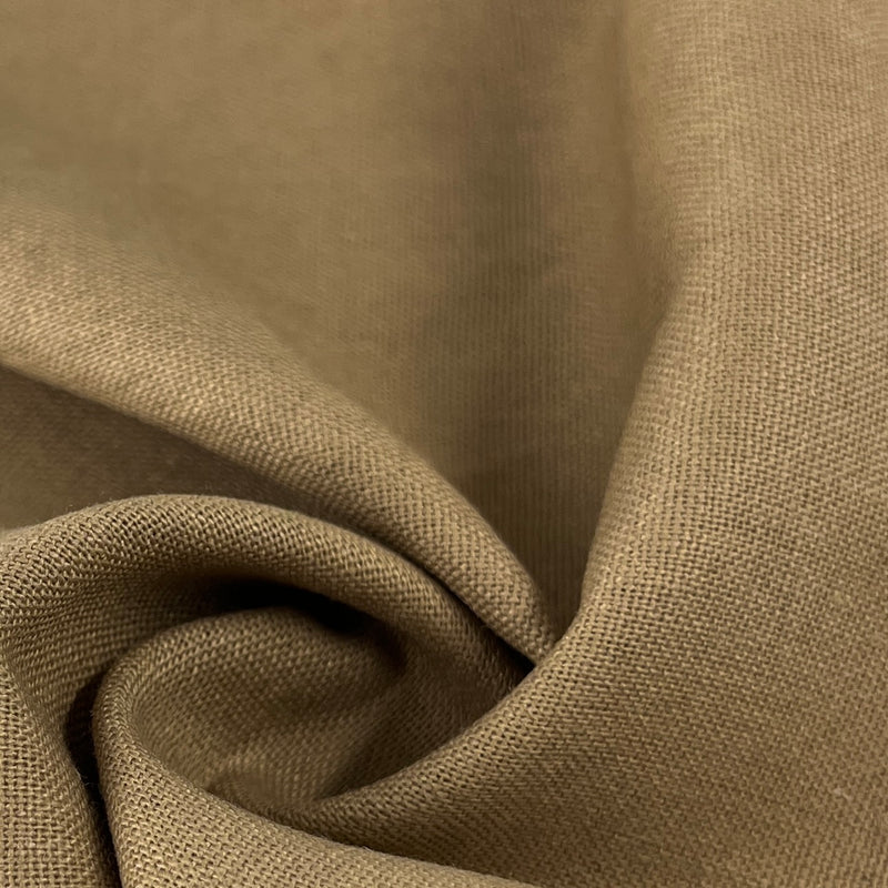 Khaki Laundered Linen - 6oz, Linen/Cotton, 55" Wide - SKU 7585 #U101