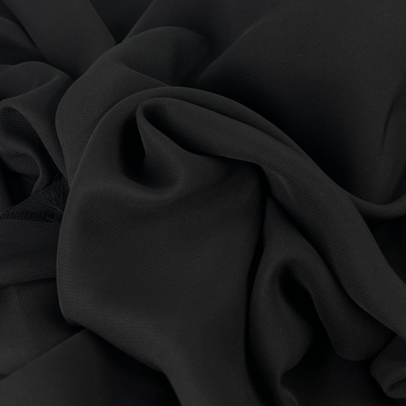 Polyester Chiffon - Black | REMNANTS