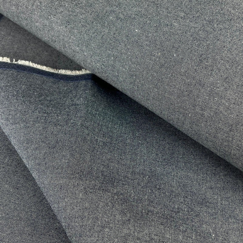 Heavyweight Shirting Chambray made of 100% cotton with Rich Indigo coloring
