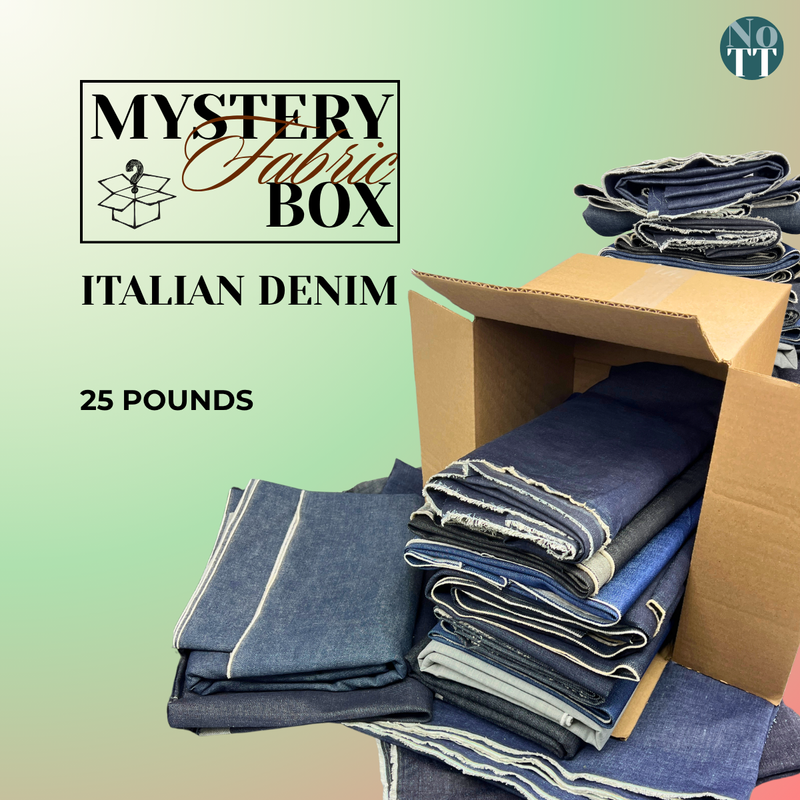25lb Mystery Box - Italian-Made Denim from Jacob Cohen - Roll Ends & Remains