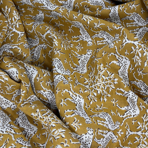 Jacquard Cheetah Tapestry Upholstery - 66" Maker's Cut - House & Home Collection