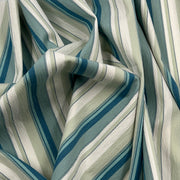 Striped fabric with blue and white pattern