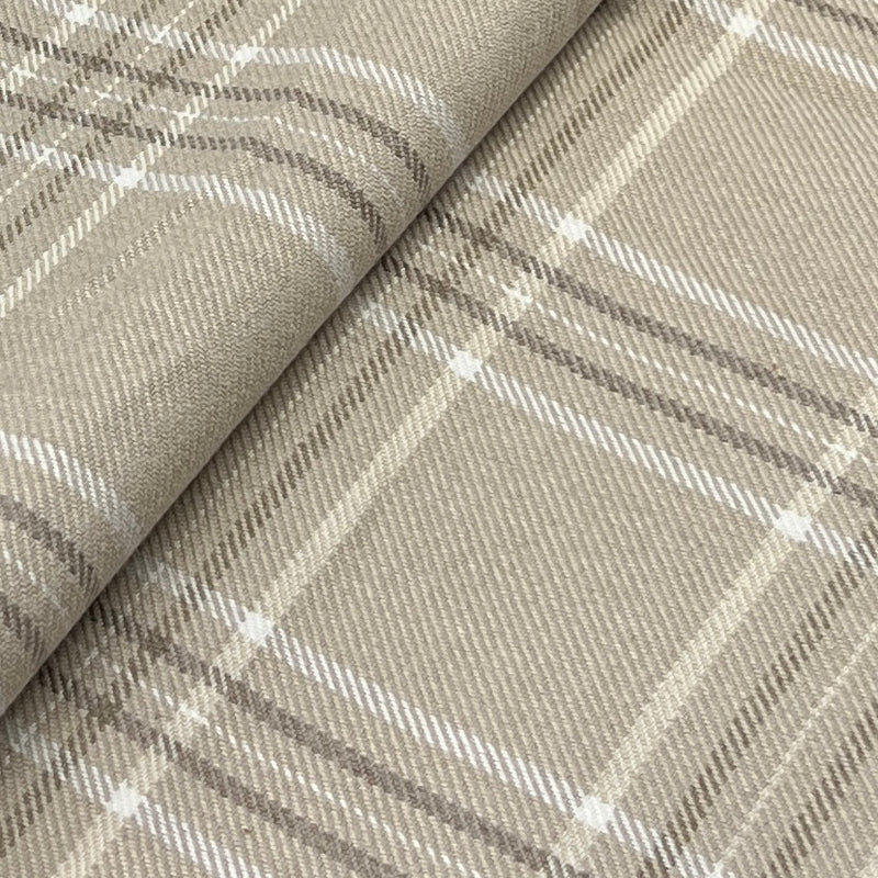 Khaki Tonal Twill Woven Plaid | Home Décor Cuts