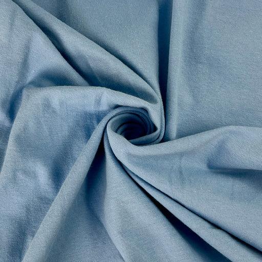 Close-up of blue fabric with folds