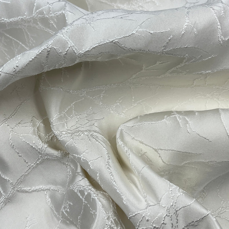 Light Ivory Salt Lines Satine Drapery | Home Décor Cuts