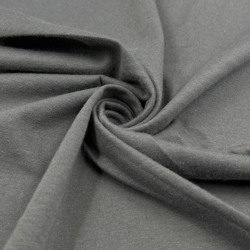 Lightweight 130GSM 100% Cotton Jersey - Steel Grey | SKU 8045 #S/S
