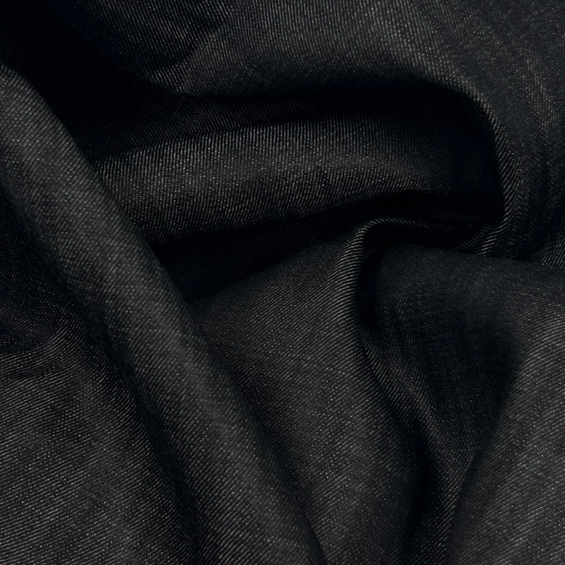 Lightweight Cotton/Polyester Denim - 8 Ounce Black | SKU 7995 #S813