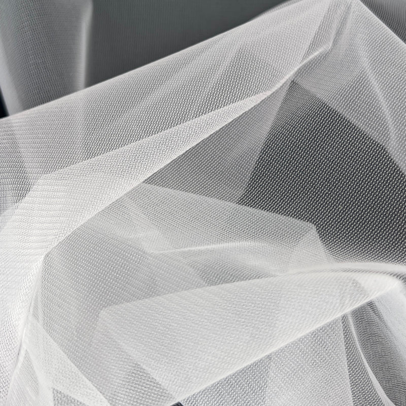 Lightweight Sheer Tricot Mesh - White | 7933 #U19