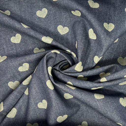 Love In The Air - Custom Laser Etched Denim - Medium Weight Dark Indigo