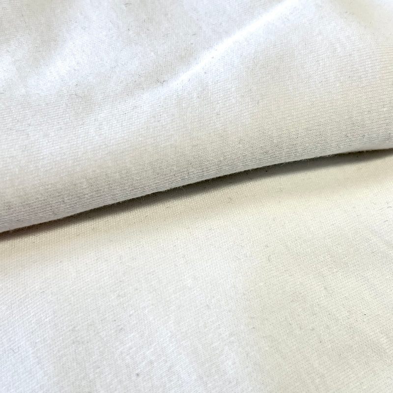 Medium Weight 1x1 Open Width Rib Knit - White | REMNANTS