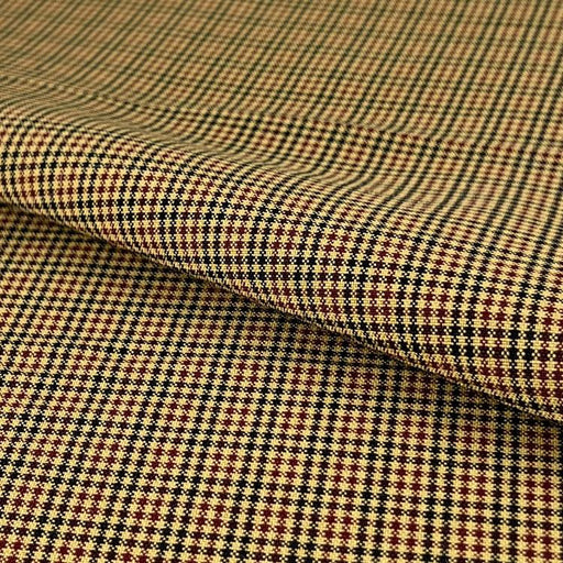 Micro Houndstooth Plaid Suiting - Mocha | SKU 7741 #U2