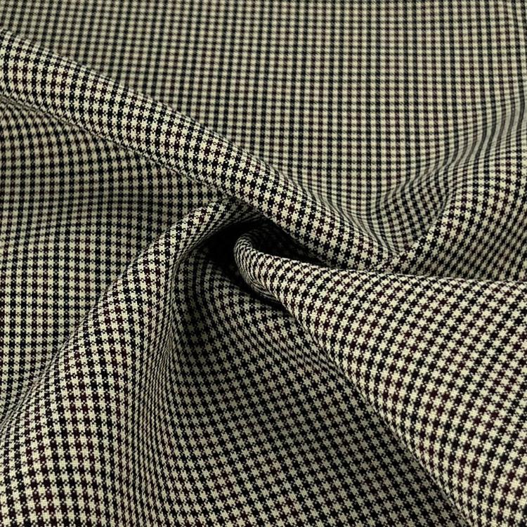 Micro Houndstooth Plaid Suiting - Sand | SKU 7741 #U2