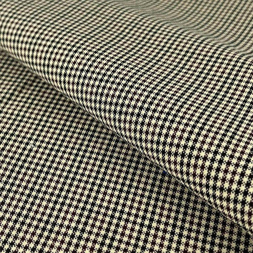 Micro Houndstooth Plaid Suiting - Sand | SKU 7741 #U2